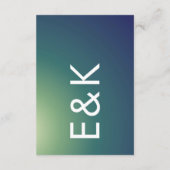 Ultra Modern Gradient Green Ombre Wedding Informatiekaartje (Achterkant)