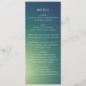 Ultra Modern Gradient Green Ombre Wedding Menu (Voorkant)