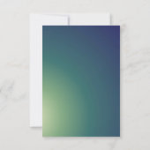 Ultra Modern Gradient Green Ombre Wedding RSVP Kaartje (Achterkant)