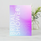 Ultra Modern gradiënt Paars Herfst Vrijgezellenfee Kaart (Staand voorkant)