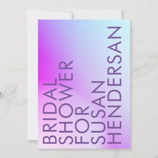 Ultra Modern gradiënt Paars Herfst Vrijgezellenfee Kaart (Achterkant)