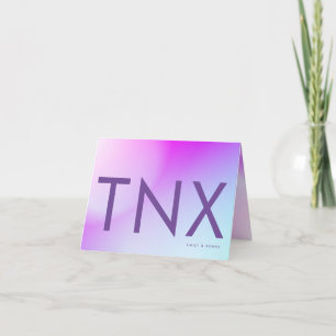 Ultra Modern gradiënt Paars valhuwelijk Bedankkaart