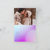 Ultra Modern gradiënt Paars valhuwelijk Bedankkaart (Binnen)