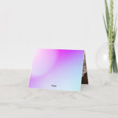 Ultra Modern gradiënt Paars valhuwelijk Bedankkaart (Achterkant)