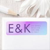 Ultra Modern gradiënt Paars valhuwelijk Etiket (Insitu)