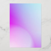 Ultra Modern gradiënt Paars valhuwelijk Folie Uitnodiging (Achterkant)