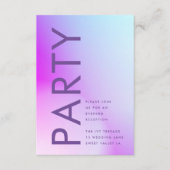 Ultra Modern gradiënt Paars valhuwelijk Informatiekaartje (Voorkant)