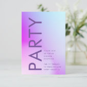 Ultra Modern gradiënt Paars valhuwelijk Informatiekaartje (Staand voorkant)