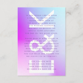 Ultra Modern gradiënt Paars valhuwelijk Informatiekaartje