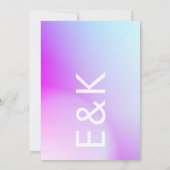 Ultra Modern gradiënt Paars valhuwelijk Kaart (Achterkant)