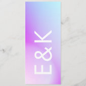Ultra Modern gradiënt Paars valhuwelijk Menu (Achterkant)