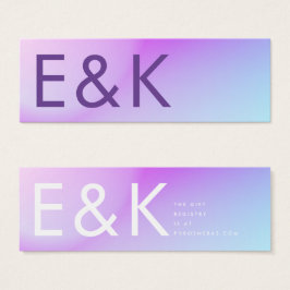 Ultra Modern gradiënt Paars valhuwelijk Mini Visitekaartjes