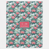 Ultra modern green watercolor preppy festive gift fleece deken (Voorkant)