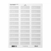 Ultra Modern Grey Bold Big Monogram Simple Etiket (Full Sheet)