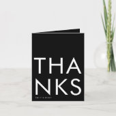 Ultra Modern groot monogram eenvoudig Bedankkaart (Voorkant)