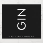 Ultra Modern groot monogram eenvoudig Likeurfles Etiket (Enkel label)