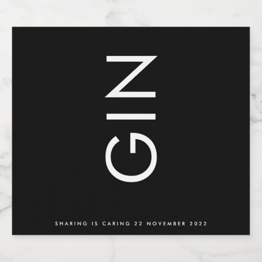 Ultra Modern groot monogram eenvoudig Likeurfles Etiket (Enkel label)