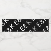 Ultra Modern groot monogram eenvoudig Waterfles Etiket (Enkel label)