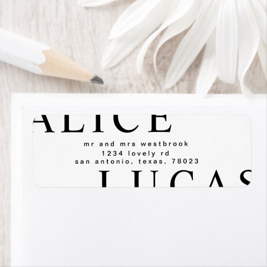 Ultra Modern groot monogram retour adres label (Insitu)