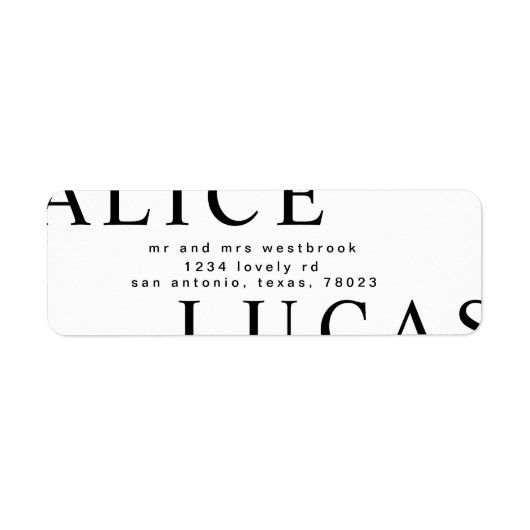 Ultra Modern groot monogram retour adres label (Voorkant)