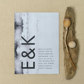 Ultra Modern Ink Art Wedding Kaart