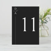 Ultra-modern minimal zwart-wit tafelnummer (Staand voorkant)