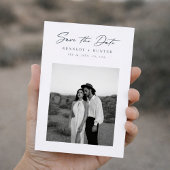 Ultra Modern Minimalistisch Foto Bruiloft Script Save The Date