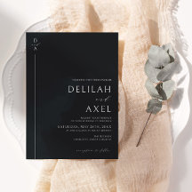 Ultra-Modern minimalistisch zwart en wit huwelijk