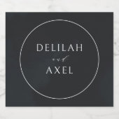 Ultra-Modern minimalistisch zwart-wit Likeurfles Etiket (Enkel label)