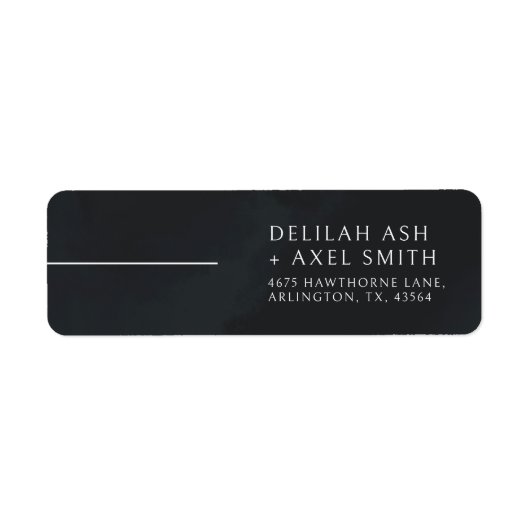 Ultra-Modern minimalistisch zwart-wit rendement Etiket (Voorkant)