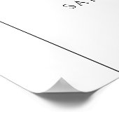 Ultra-Modern minimalistisch zwart-witbegrotingstek Poster (Hoek)