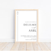 Ultra-Modern minimalistisch zwart-witbegrotingstek Poster