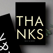 Ultra Modern Monogram 2 Dank je wel Folie Uitnodiging