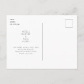 Ultra Modern Monogram B/W Sla de datum op Briefkaart (Achterkant)