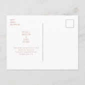 Ultra Modern Monogram Kaneel Sla de datum op Briefkaart (Achterkant)