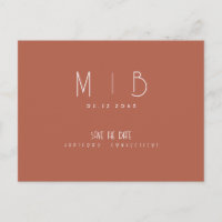 Ultra Modern Monogram Kaneel Sla de datum op