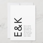 Ultra Modern Monogram Weddenschap Kaart (Voorkant)