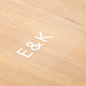 Ultra Modern Monogram Wedding Arch Acryl Uitnodigingen (Laagn)