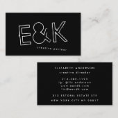 Ultra Modern overzicht Big Funky Script Artist Visitekaartje (Voorkant / Achterkant)