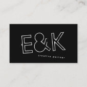 Ultra Modern overzicht Big Funky Script Artist Visitekaartje (Voorkant)