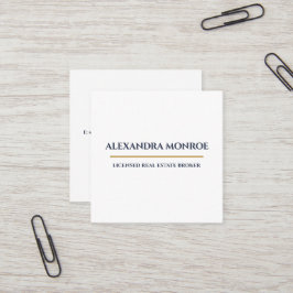 Ultra-Modern Real Estate Square Business Card Vierkante Visitekaartje