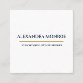 Ultra-Modern Real Estate Square Business Card Vierkante Visitekaartje (Voorkant)