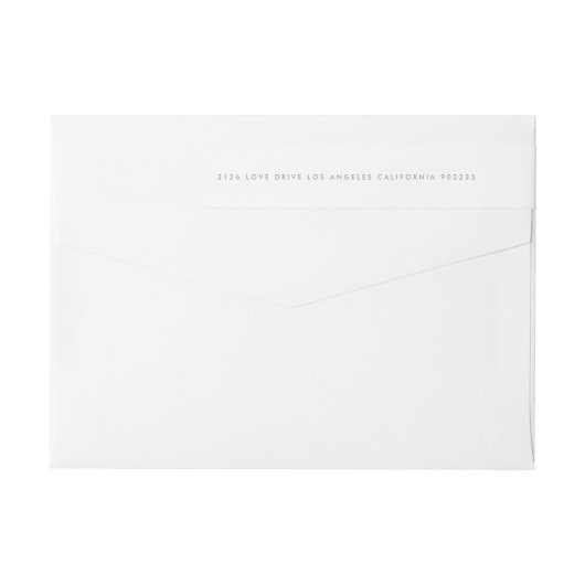 Ultra Modern Sage Green Monogram Elegant Wedding (Achterkant)