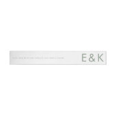 Ultra Modern Sage Green Monogram Elegant Wedding (Individueel)