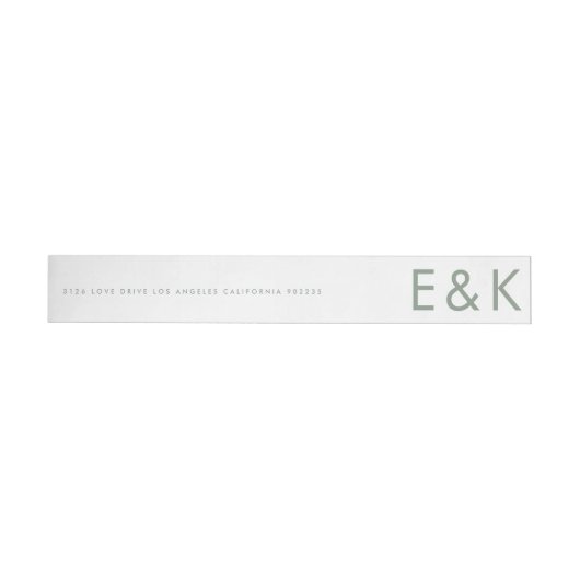 Ultra Modern Sage Green Monogram Elegant Wedding (Individueel)