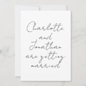 Ultra Modern Script Trouwen Kaart (Voorkant)