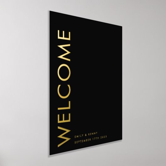 Ultra Modern Simple Weddenschap Gold Folie Afdrukken (Laagn)