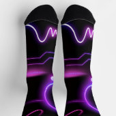 Ultra-Modern Socks – Neon Geometric Design Sokken (Top)
