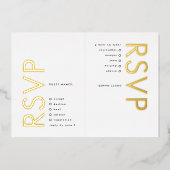 Ultra Modern Vet Gedurfde Grote Monogram Goud TWEE Folie Uitnodiging (Voorkant)