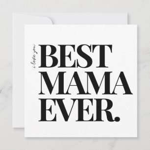 Ultra Modern Vet Minimaalistisch ‘Beste Mama Ooit’ Feestdagenkaart